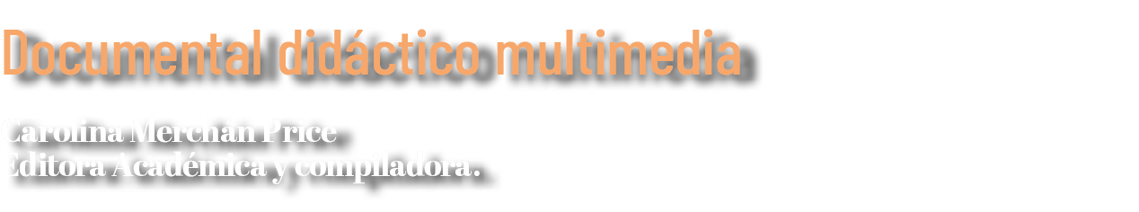 Documental did ctico multimedia Carolina Merch n Price Editora Acad mica y compiladora.