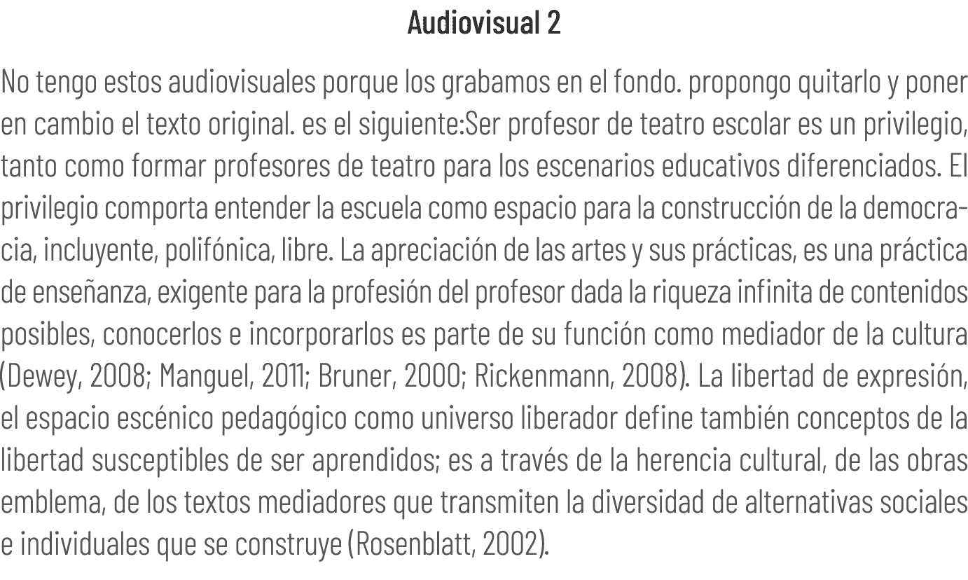 Audiovisual 2 No tengo estos audiovisuales porque los grabamos en el fondo. propongo quitarlo y poner en cambio el te...