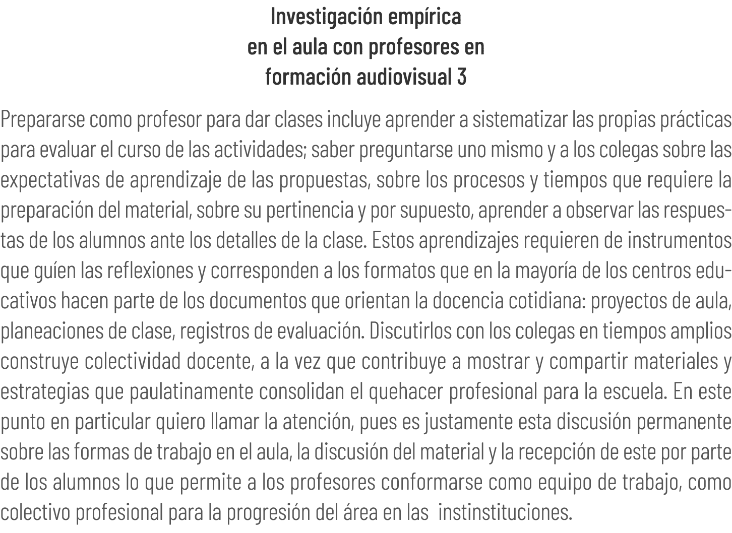 Investigaci n emp rica en el aula con profesores en formaci n audiovisual 3 Prepararse como profesor para dar clases ...