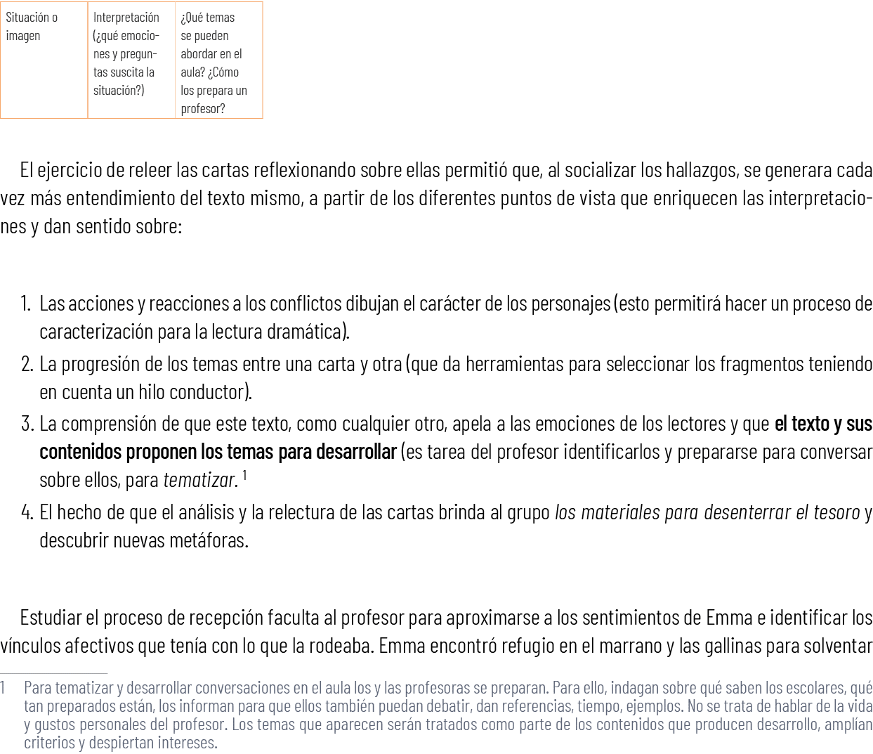  El ejercicio de releer las cartas reflexionando sobre ellas permiti que, al socializar los hallazgos, se generara c...