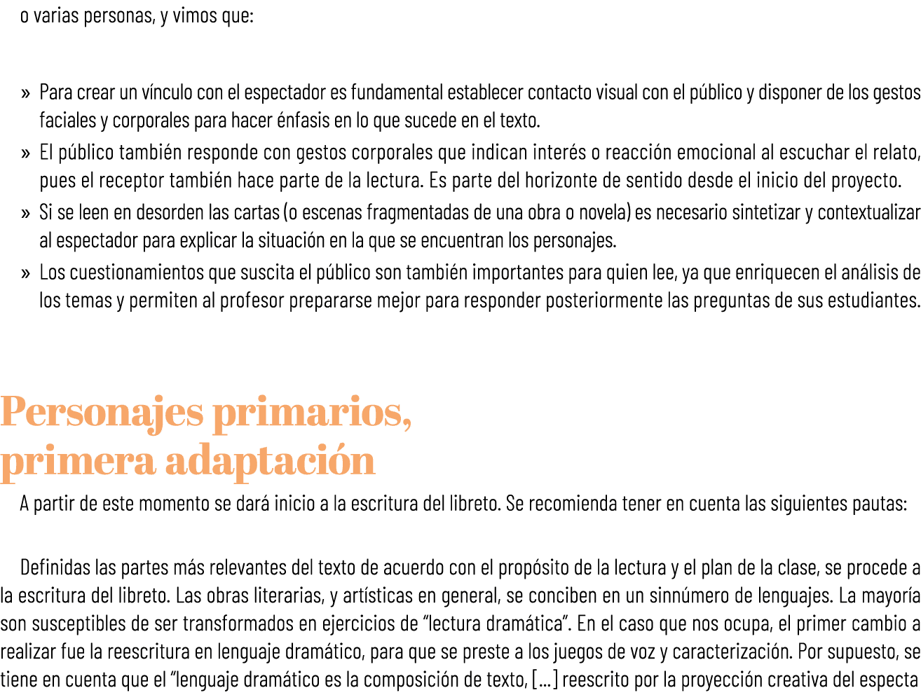 o varias personas, y vimos que: » Para crear un v nculo con el espectador es fundamental establecer contacto visual c...
