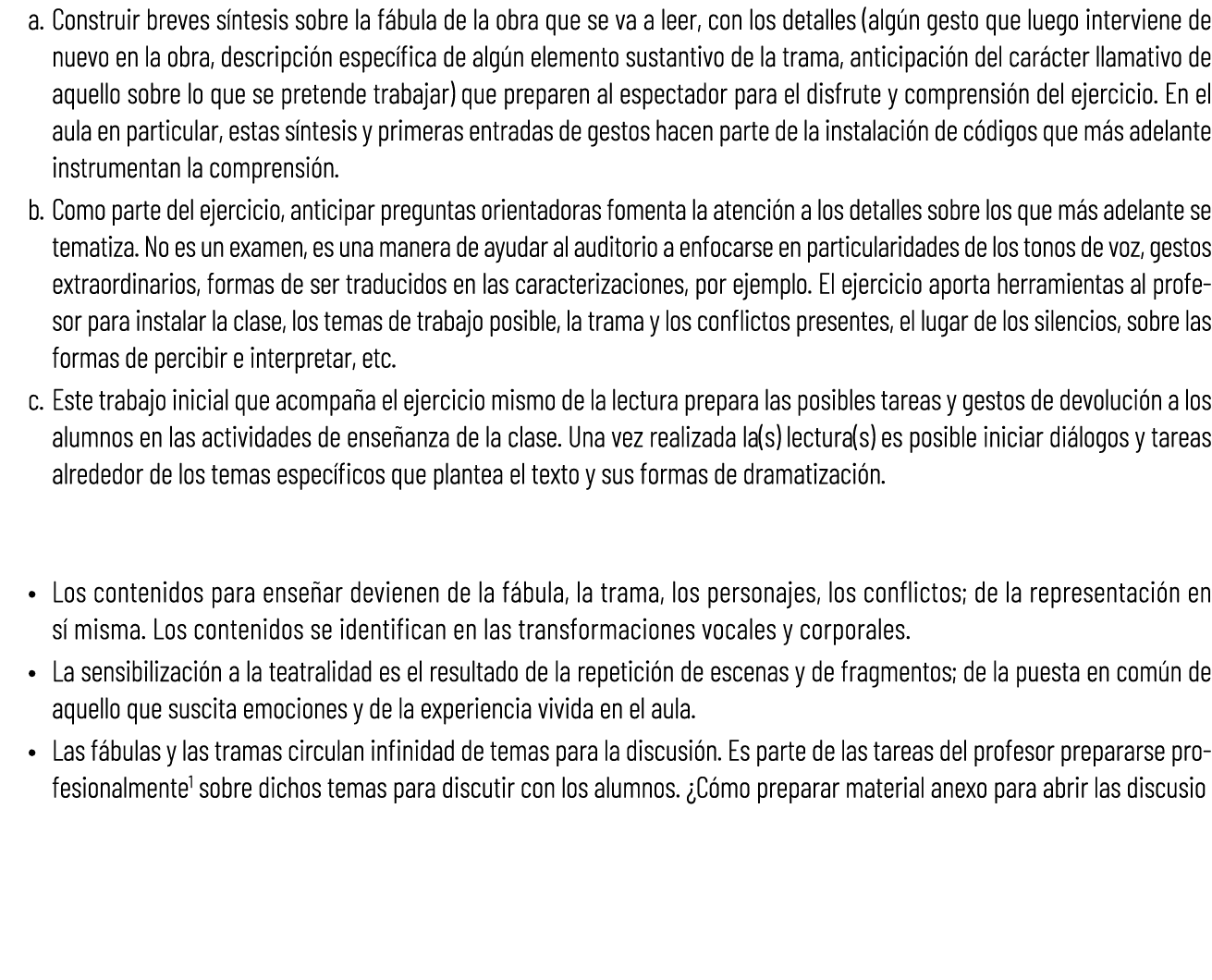 a. Construir breves s ntesis sobre la f bula de la obra que se va a leer, con los detalles (alg n gesto que luego int...