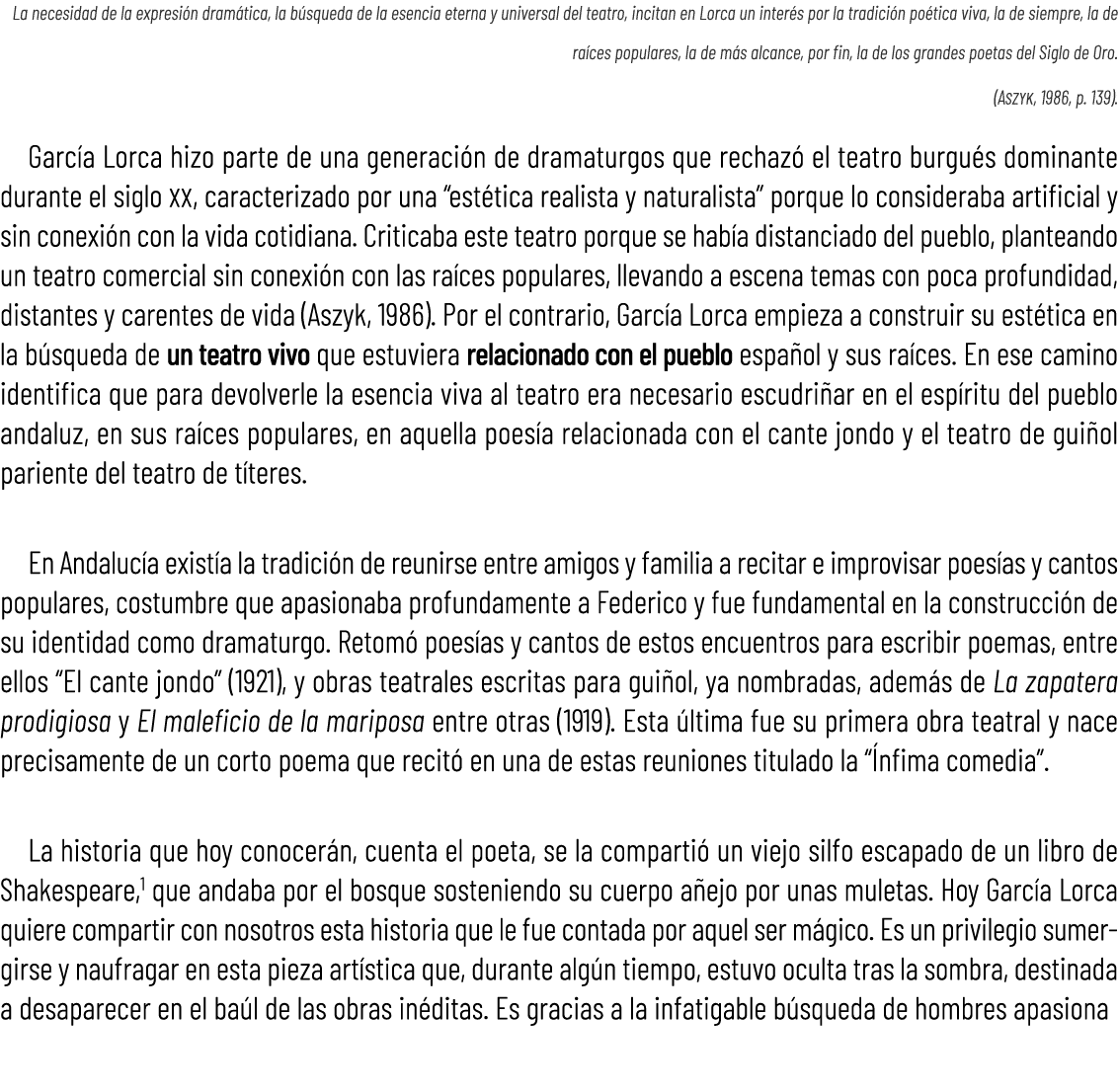 La necesidad de la expresi n dram tica, la b squeda de la esencia eterna y universal del teatro, incitan en Lorca un ...