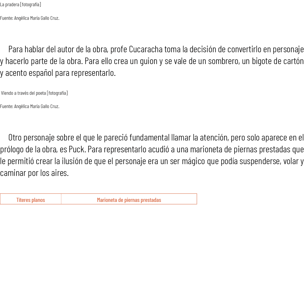 La pradera [fotograf a] Fuente: Ang lica Mar a Gallo Cruz. Para hablar del autor de la obra, profe Cucaracha toma la ...