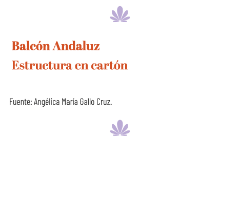 U Balc n Andaluz Estructura en cart n Fuente: Ang lica Mar a Gallo Cruz. U