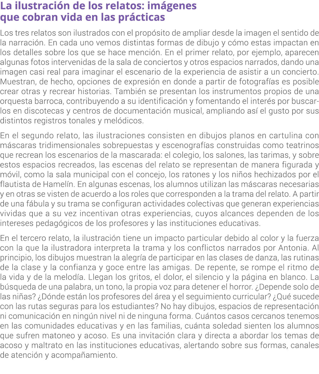 La ilustraci n de los relatos: im genes que cobran vida en las pr cticas Los tres relatos son ilustrados con el prop ...