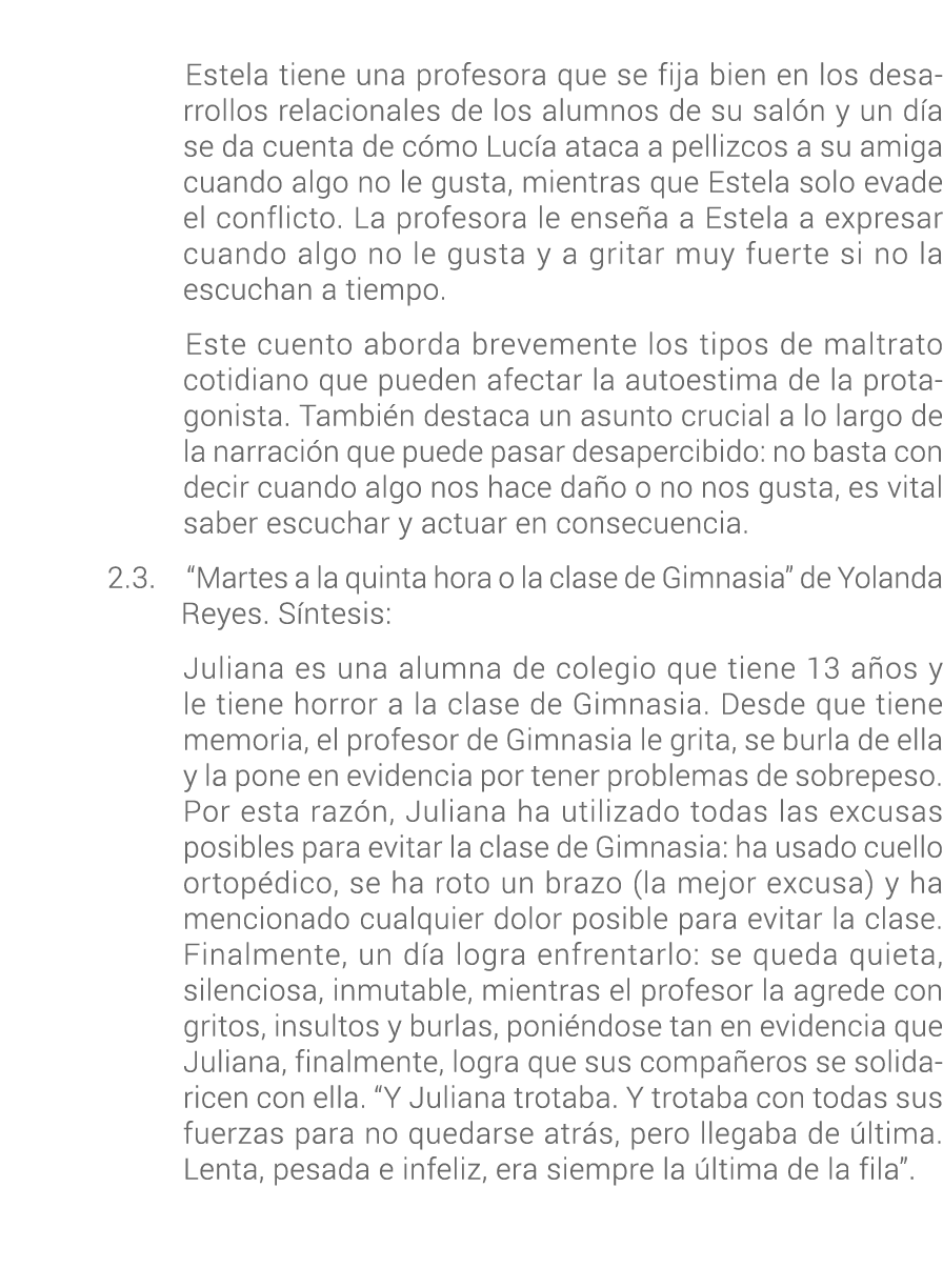 Estela tiene una profesora que se fija bien en los desarrollos relacionales de los alumnos de su sal n y un d a se da...
